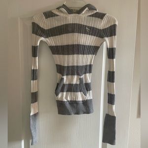 Abercrombie Hoodie Sweater - Cream/Grey